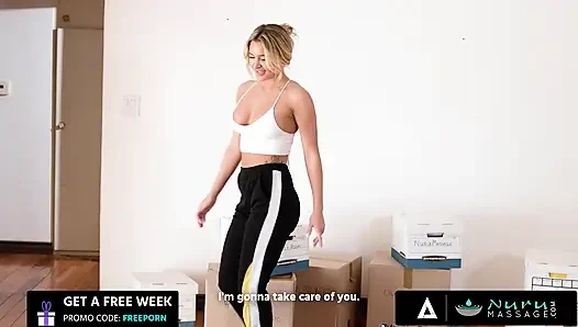 Nuru masajı - çarpıcı sarışın ella reese amını erkek arkadaşı tarafından sertçe siktiriyor