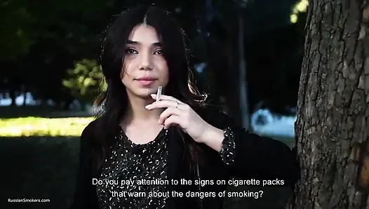 Zarina ile sigara içme röportajı