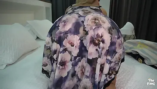 Taking advantage of the only night alone with my MILF stepmom