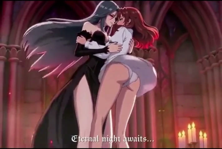 A lesbian Vampire Queen transforms a beautiful young woman