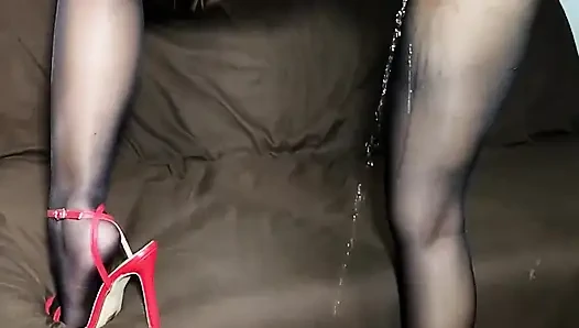 Külotlu çorap seksi, amı olmayan külotlu çorabımdan derin ve sert oğlanlar beni sik!