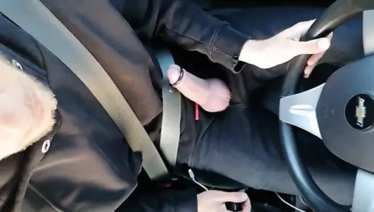 horoz yüzük sürüş sırasında mastürbasyon