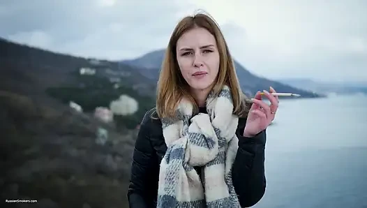 Kıyı dumanı anı sessiz meltem manzaralı