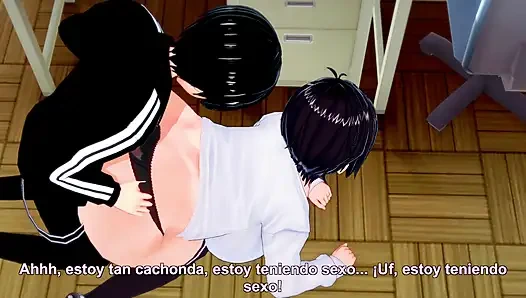 Fucking his best friend's mother in the Hentai office