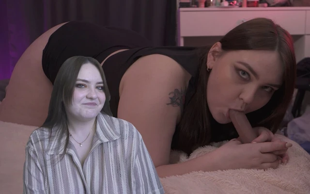 Porno hikayesi - patronun halısında (Rusça, takma yarak, oral seks, şaplak, kadın egemenliği) .mp4
