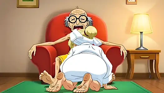 Evli Çıplak Nine Mutfakta Kocasının Üvey Erkek Kardeşi Tarafından Büyük Götten Sikiliyor. Hentai