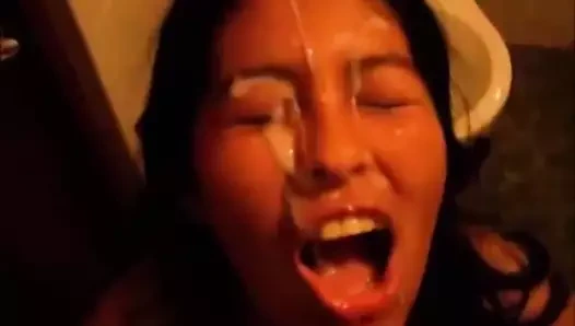 Yüze boşalma bebek 6