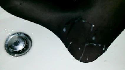 naylon ayak üzerinde Cum