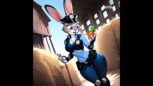 Yapay zekalı Judy futa bunny barn quckie ile canavar yarak tilkisi ile zıplıyor