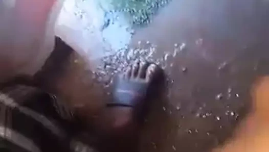 Nice ass Indian aunt fucked in abandoned bathroom