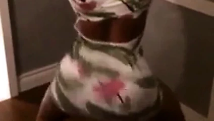 Beyaz elbiseyle twerk yapmak