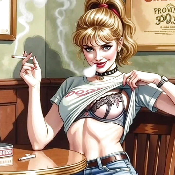 Harrison Marks Presents: AI Generated Smoking Babes in Stockings