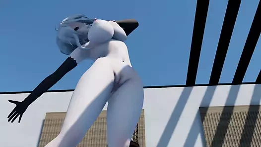 Büyük götlü ve büyük amcıklı güzel seksi kız.