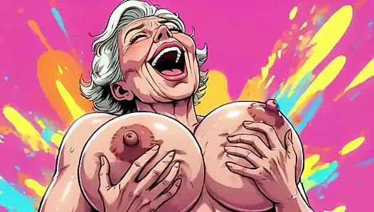 Ai vahşi nineler göğüslerini sıkıyor klipler