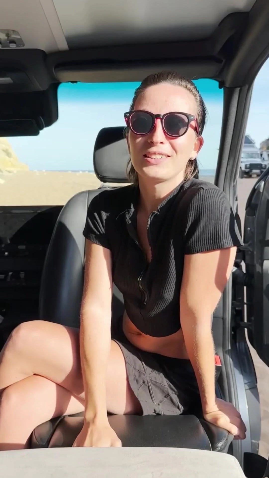 She Makes A Complete Stranger Get In Her Van To Try To Suck Him. They Fuck hard