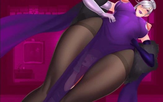 Olgun bir kadının kalçaları arasında 36 çiğneme kulesi