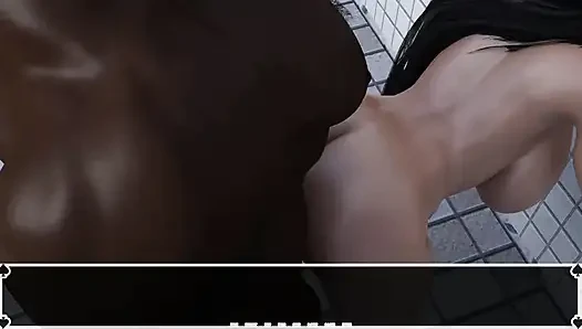 Tifa'nın karanlık cenneti: Kız arkadaşı aldatılan adama sakso çekiyor ve adam delikleriyle yiyen büyük zenci yarağının porno videolarını izliyor - ep.39