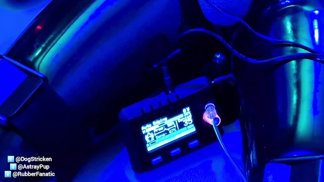 Латексная резиновая GIMP привязанная и обрезанная с яиц и члена