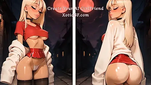 Polis memuru sokaktan bir fahişeyle sert anal seks yapıyor (yapay zeka oluşturulmuş)