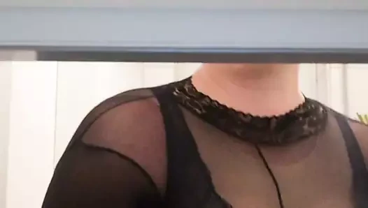 neylon catsuit içinde titten