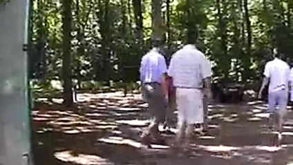 French Gangbang in forest