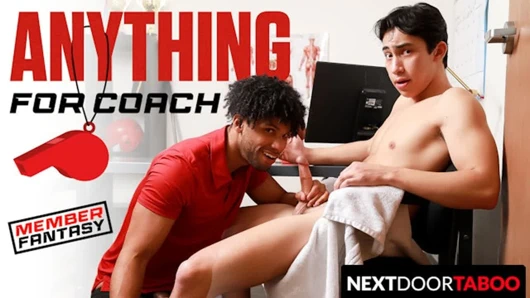 Jerking Jock Caught & Fucked By HUGE Cocked Coach