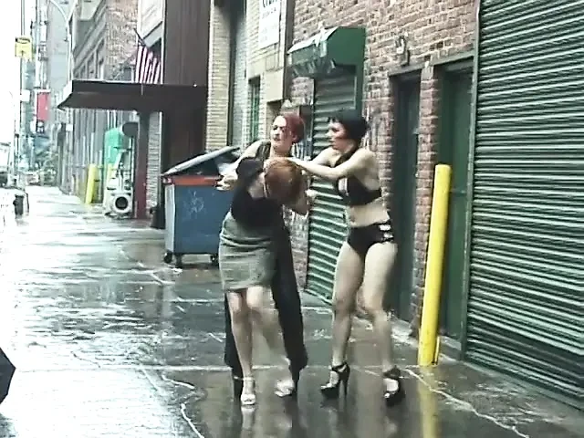 Horny dominatrix babes find slut with massive tits while getting nipples clamped - (Video has no audio but music)