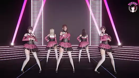 Büyük memeli seksi kötü kızlar dans ediyor (3 boyutlu hentai)