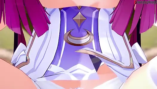 Columbina oral seks - Genshin Impact