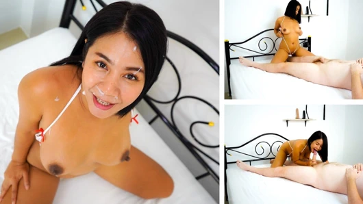 Asyalı orta yaşlı seksi kadından oral seks hizmeti