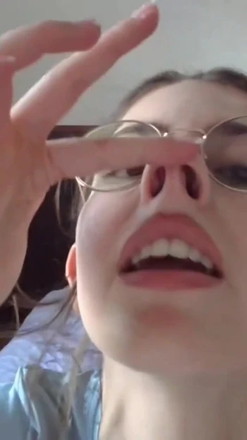 Stunning moment from "SHANAXNOW NOSE FETISH EATING BOOGERS PRESS NOSTRILS MOANING"