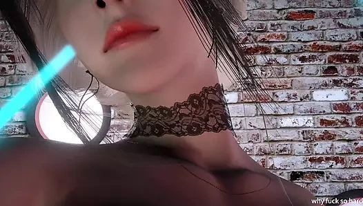 3 boyutlu sarışın Asyalı fahişe büyük yarak üzerinde oturuyor