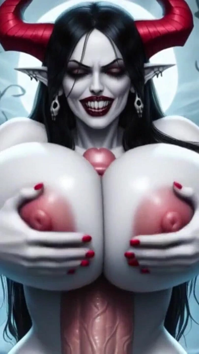 Ateşli iblis göğüsleriyle muamele (ai animasyonu) | Klip 1