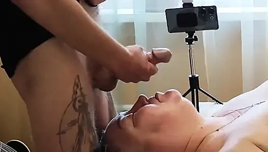I Jerk off My Dick and Shove It Down My Mother-in-law's Throat and Then Cum in Her Mouth