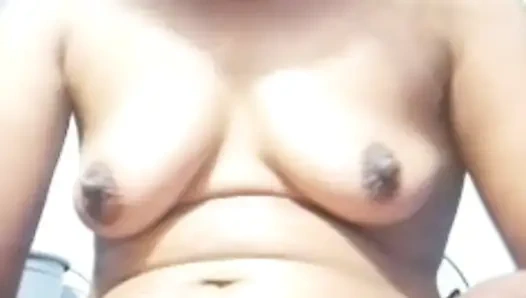 Indian tamil village aunty oil fingering with tamil audio