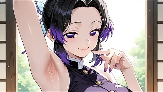 Hentai hustle - şeytan avcısı shinobu'nun pembe amını sikiyor