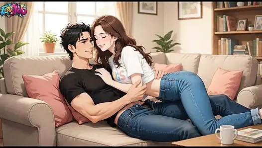 Kız Arkadaşımın Kız Kardeşiyle (19) Hentai Anime Izlerken Onunla Yattım