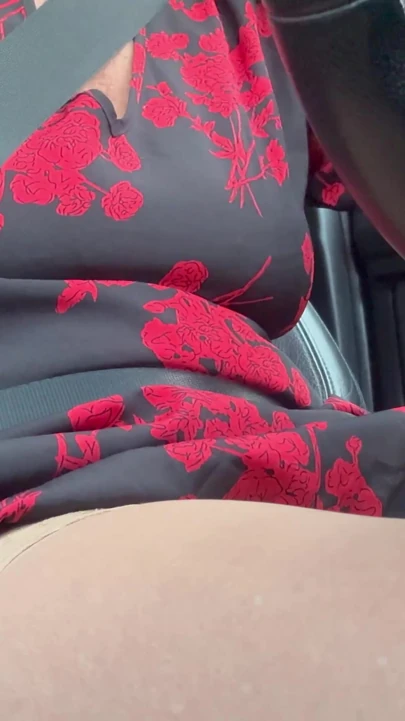 Horny sexy mom morning in the car | Clip 1