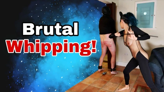 Training Zero Brutal Whipping Spanking my Femdom Slave Husband