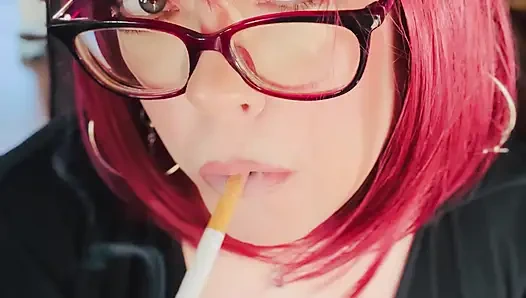 Miss Tina Snua Loves To Dangle Her Cigarette! Smoking Smoker Glasses