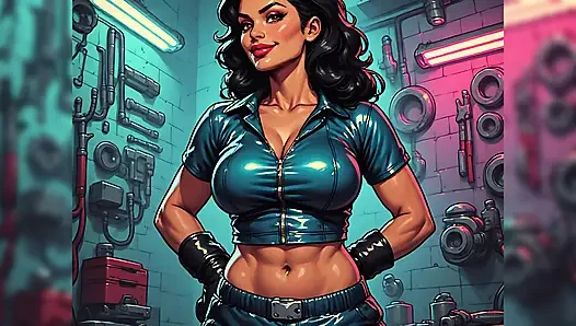 Seksi kadınlar boxercise art