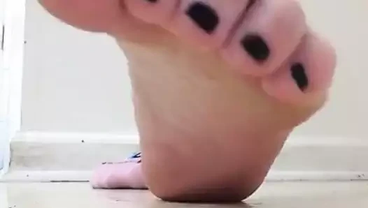 Sevimli çoraplar ve ayak parmakları.