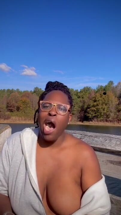 MATURE EBONY COUGAR MAKING FETISH CONTENT IN PUBLIC PT 1 | Clip 1
