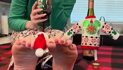 Gwen ile xmas ve yumuşak, lezzetli, muhteşem ayakları