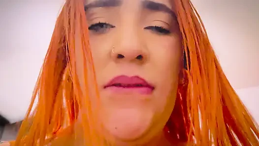 Beautiful busty curvy woman fucks me secretly in my room and I cum in her mouth