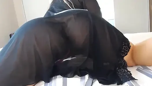 Seksi zenci yatakta