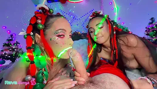 Khloe Kapri ve Sasha Tatcha Brian Omally'nin yarağını paylaşıyor!