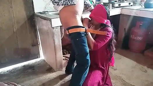 Indian housewife enjoys taking her husband's penis in her mouth