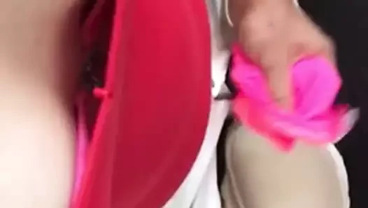 Victoria's secret büyük sutyen ve bikini boşalmak ile oynamak