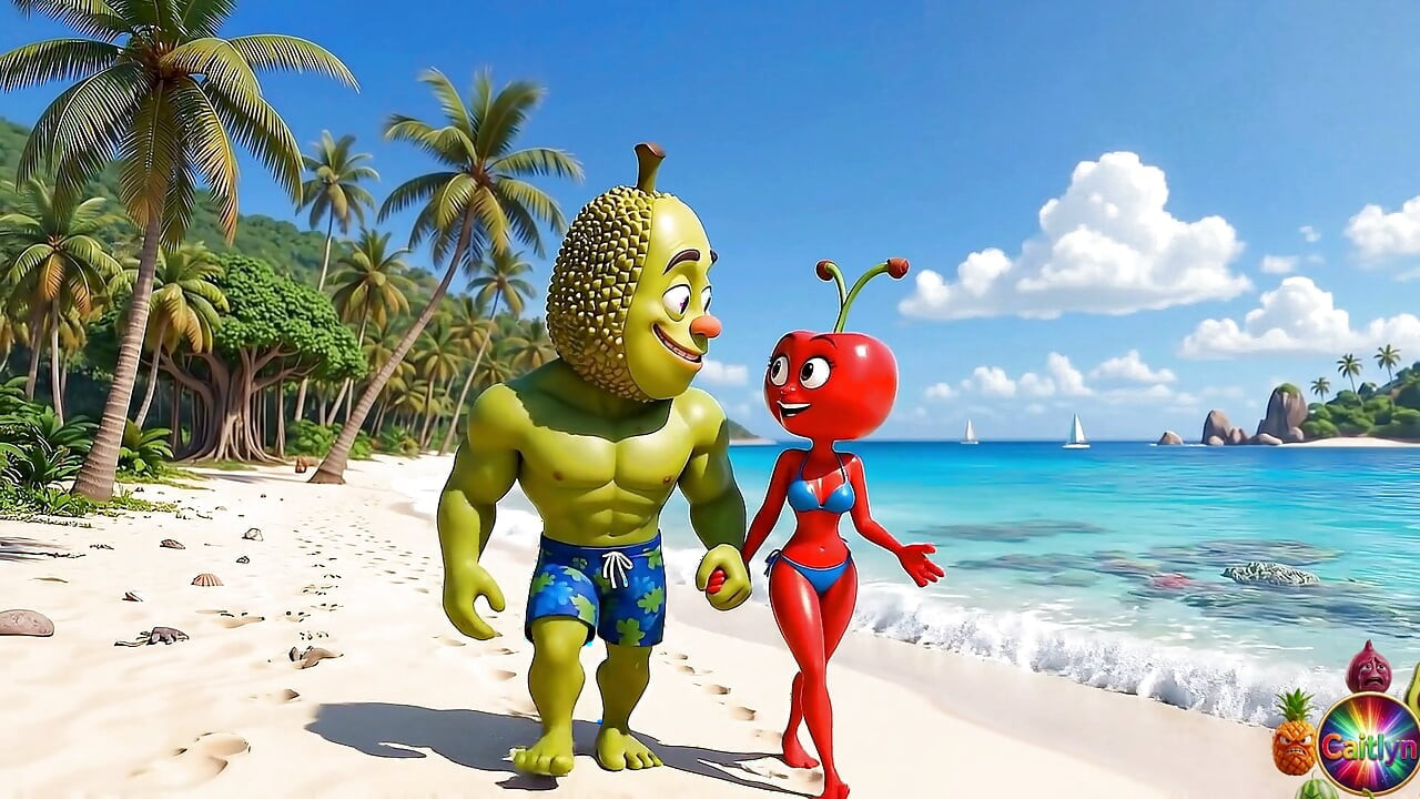 Bölüm 4 - sevimli ananas kızı ve tatlı avokado adam nazik tropikal anları paylaşıyor yapay zeka hentai